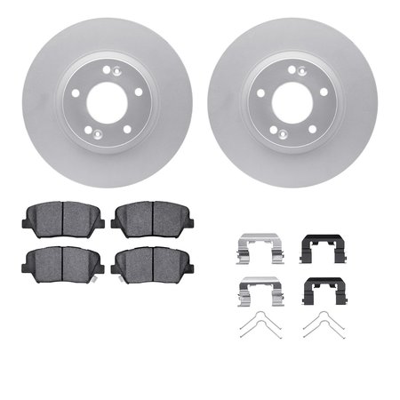 DYNAMIC FRICTION CO 4512-03175, Geospec Rotors with 5000 Advanced Brake Pads includes Hardware, Silver 4512-03175